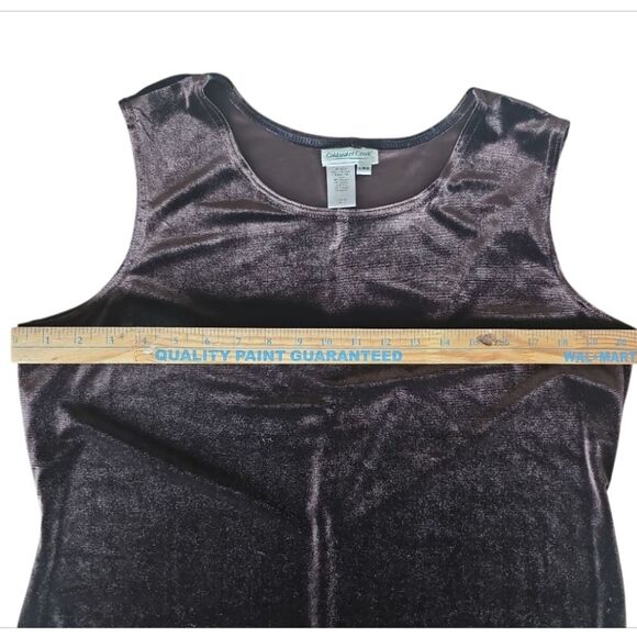 Coldwater Creek Vintage Brown Velvet Maxi Dress Women’s Large Holiday Partywear - Picture 6 of 8